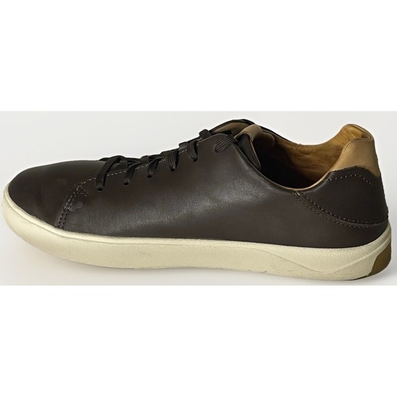 OluKai Men's Leather Shoes Brown Size 9-Tie Style w/collapsible Heel  10455-4848 - Picture 10 of 16
